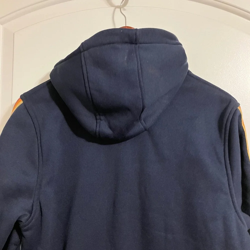 iXtreme Boys Navy Blue Hooded Snap Front Jacket Racing Stripe Size 18 NWT